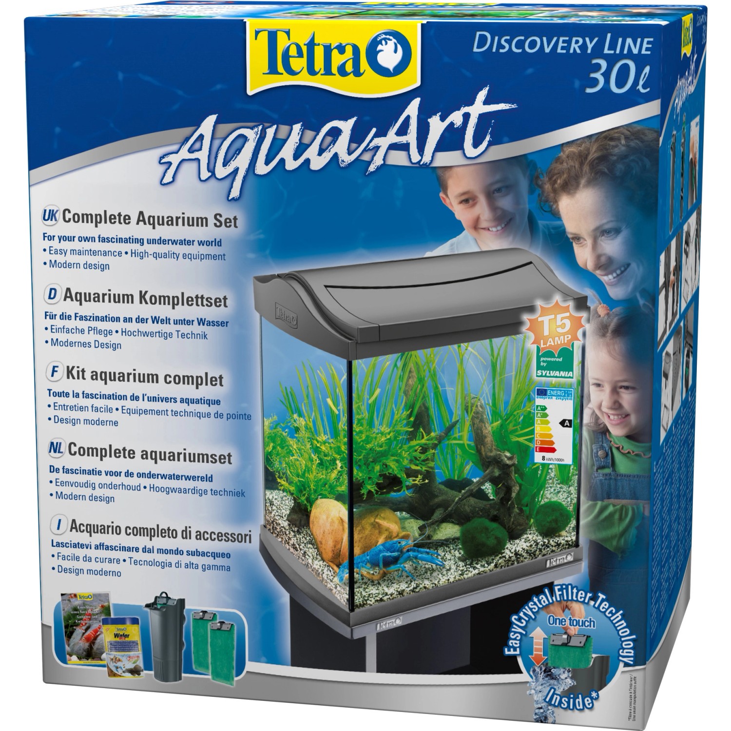 Tetra Aquarium-Set AquaArt II Discovery Line Crayfish 30 l Anthrazit ...