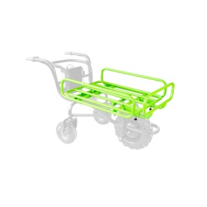 Grüner Zipper Transportrahmen EWB150-100LTR für Schubkarre. Robuster, erweiterbarer Rahmen für Baumaschinen.