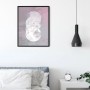 Komar Wandbild Tessera Noctis, 40x50 cm, mit drei übereinanderliegenden Mondphasen.