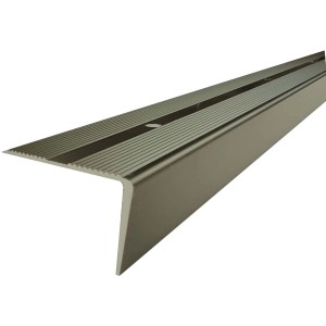 Arcansas Treppenkantenprofil aus Aluminium in Bronze, L-Form, 2,6x42x2000mm.