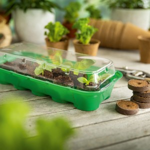 Gewächshaus mit Quelltabs: Komplettes Anzuchtset für Kräuter, Gemüse und Blumen.
