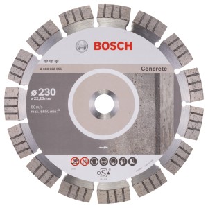 Bosch Diamanttrennscheibe 230 mm für Beton, Zubehör für Winkelschleifer.
