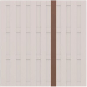 Sichtschutzzaun Jumbo WPC Senkrechtlamelle Braun