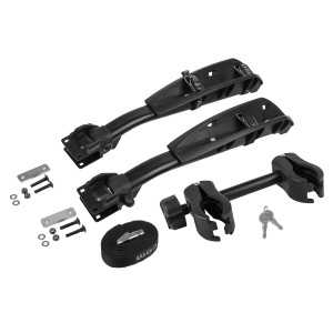 Eufab Erweiterungs-Set für 3. Fahrrad am Falcon Plus Fahrradträger, bestehend aus Halterungen und Zubehör.