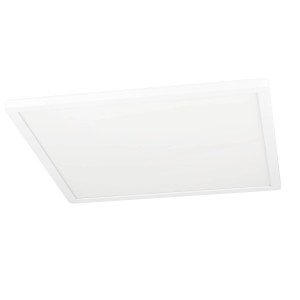 Quadratische, weiße LED-Deckenleuchte Expert Minerario von Eglo, 39x39 cm, für Feuchträume geeignet.
