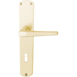 Alpertec Langschild-Garnitur Phil, Buntbart, Alu F4 bronziert für Zimmertüren.