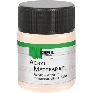 Kreul Acrylfarbe Matt Zartrosa, 50 ml, für Bastelarbeiten und Dekorationen.