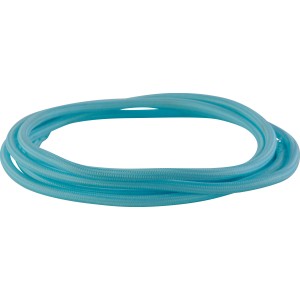 Türkisfarbenes Textilkabel, 3-adrig als Meterware für Lampen.