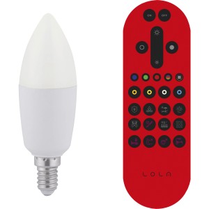 Just Light LED-Lampe Lolasmart-Bulb RGB E14 mit Fernbedienung, smarte Steuerung.