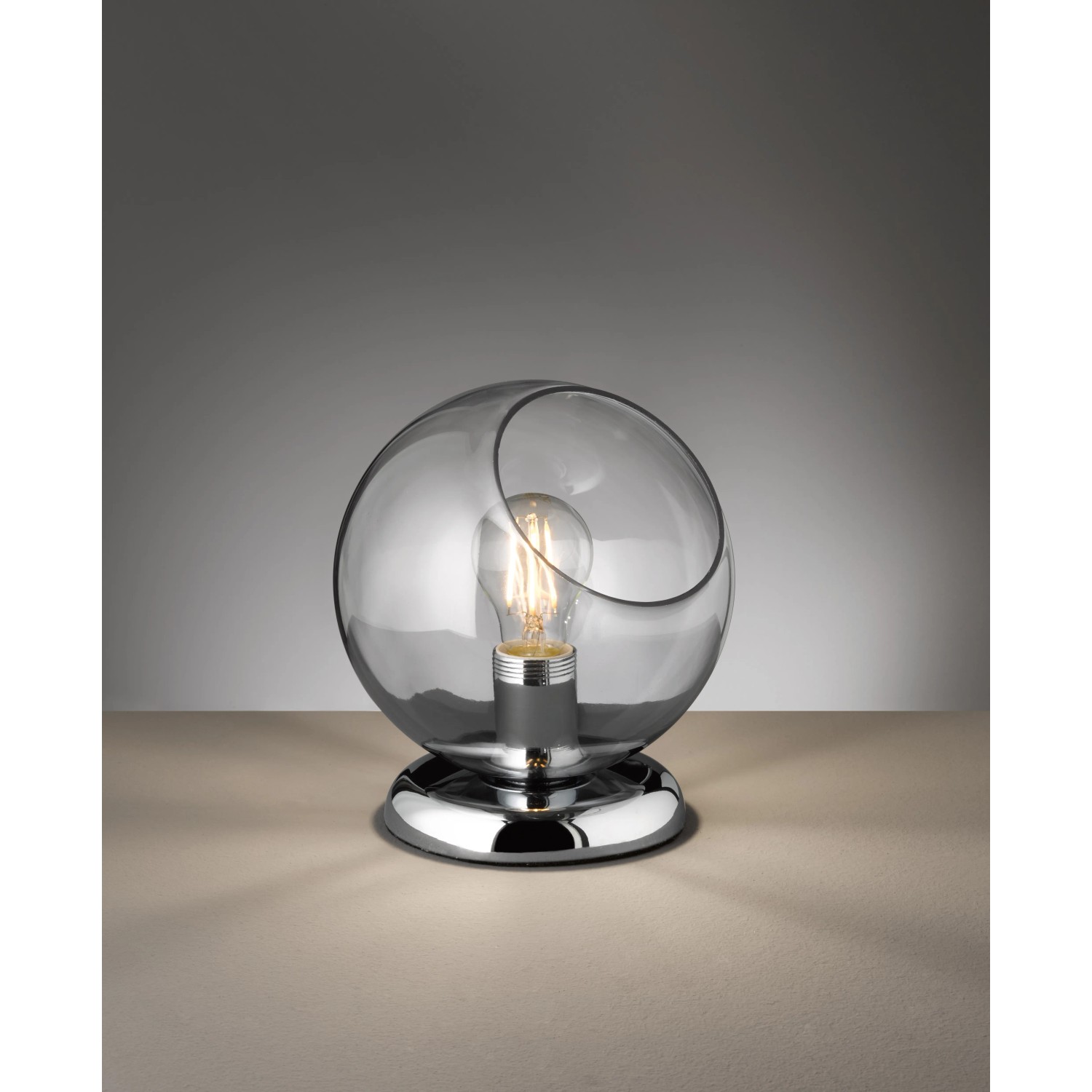 Pendelleuchte Clooney Chrom Mit Rauchfarbigem Glas – 4-flammig Für Küche Oder Esstisch | 90 Cm Breit