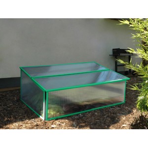 Frühbeet Levana Aqua mit Klappdeckel, 37x95x55cm, ideal für die Anzucht im Garten.