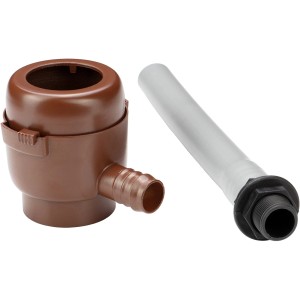 Garantia Füllautomat Mini DN 50-60, braun, mit Schlauch für Regentonnen und Wasserzapfstellen.