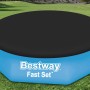 Bestway Abdeckplane, schwarz, für Fast Set Pool Ø 240 cm. Schutz vor Schmutz.