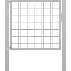 Feuerverzinktes Einzeltor Flexo Plus 150x140 cm mit Pfosten für Gartenzäune.