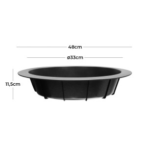 Capi Regentonne Rib Schwarz, Detailansicht der Maße. Regenspeicher für Garten.