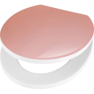 WC-Sitz Pescado in Pink-Roségold mit Absenkautomatik aus Duroplast.