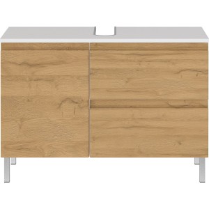 Germania Waschbeckenunterschrank GW-TORRANCE, weiß/Eiche, 80 cm breit.