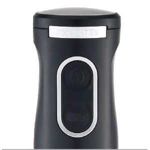 Detailaufnahme Stabmixer Silva Homeline SMS 6502, Edelstahl/Schwarz, 700 Watt, mit Turbo-Taste.