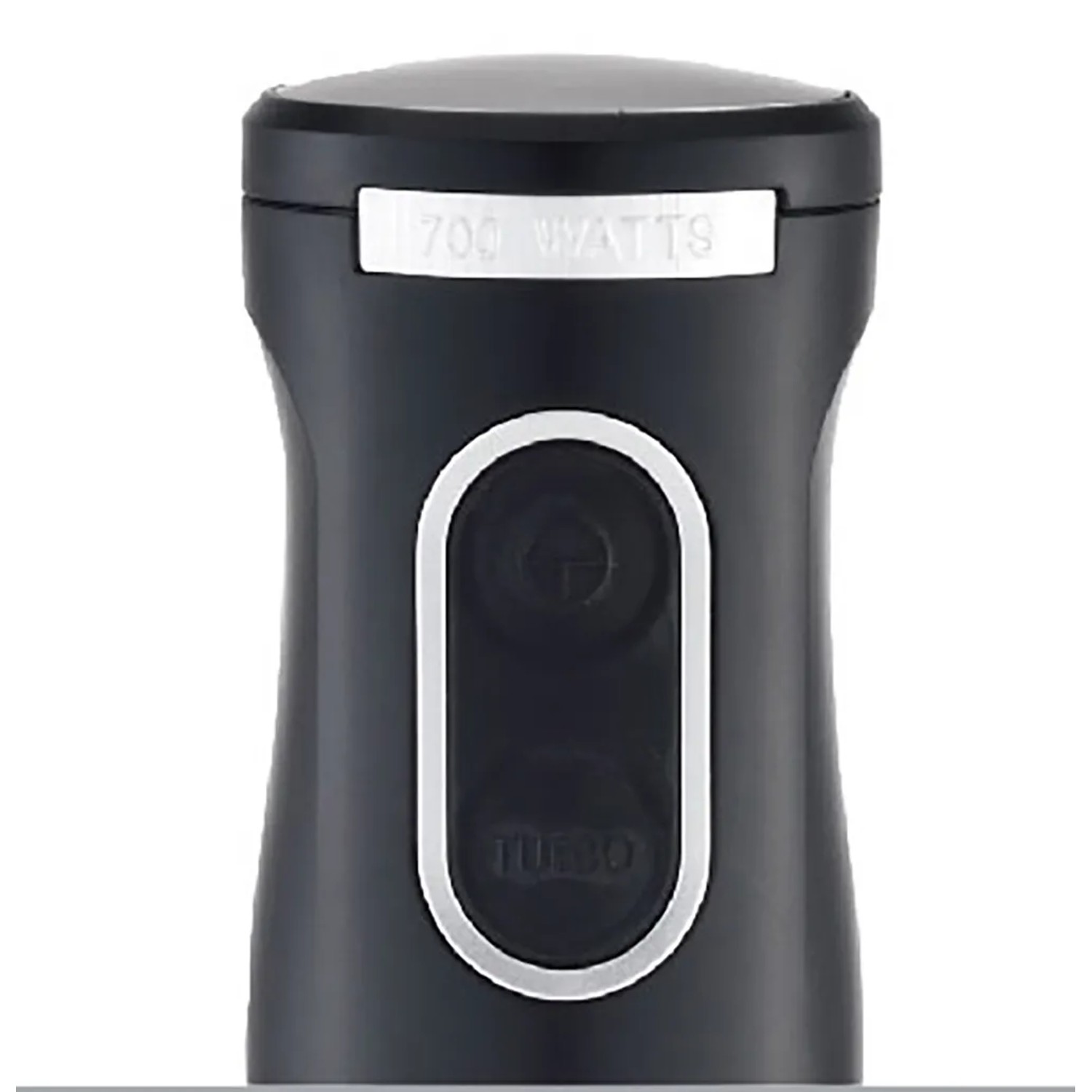 Detailaufnahme Stabmixer Silva Homeline SMS 6502, Edelstahl/Schwarz, 700 Watt, mit Turbo-Taste.