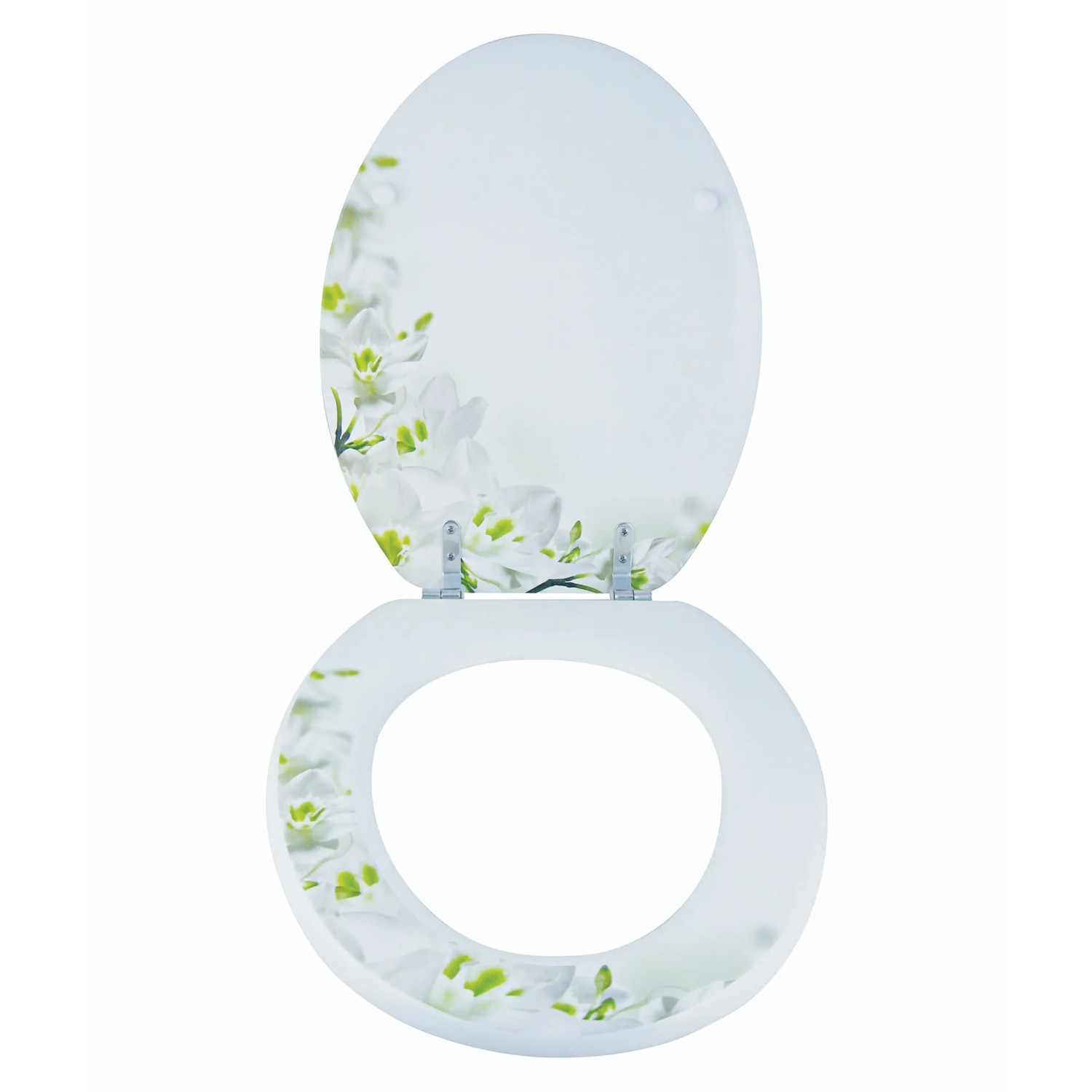 MSV WC-Sitz Sofaia mit Blumenmuster, MDF, mehrfarbig.