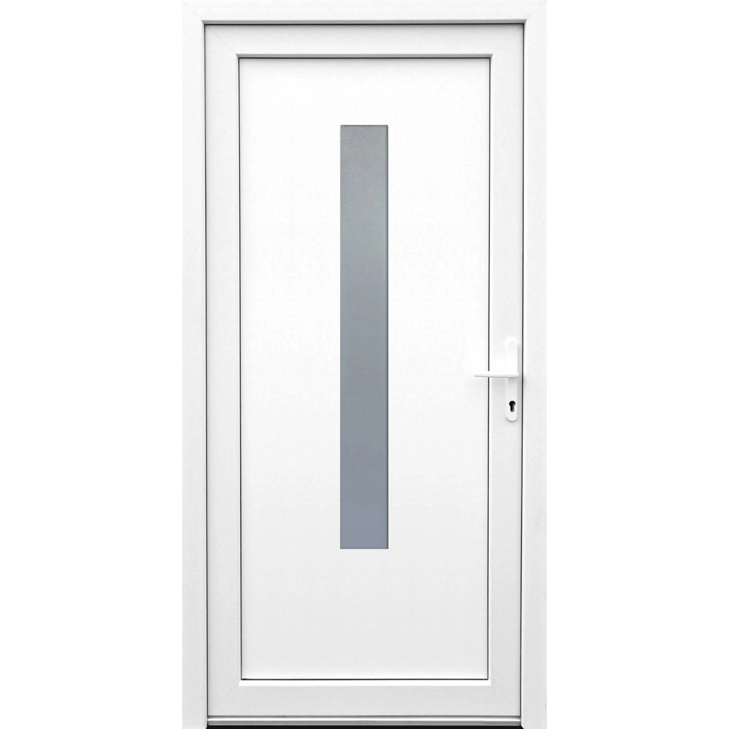 KunststoffNebeneingangstür 98 cm x 198 cm K506 Anschlag Rechts Weiß