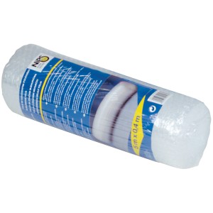 Rolle Nips Luftpolsterfolie, 0,4 m x 5 m, zum Verpacken und Schützen empfindlicher Gegenstände.