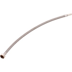 Flexibler Edelstahl-Verbindungsschlauch 18,6 mm x 10 mm, 500 mm Länge für Trinkwasserinstallation.