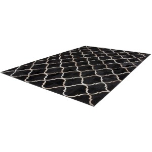 Schwarzer Teppich Wonder 420 (160x230 cm) mit Muster aus der Kategorie Kuhfelle.