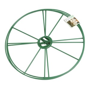 3er Set Staudenhalterring, grüne Rankhilfe für Gartenstauden, 40cm Durchmesser.