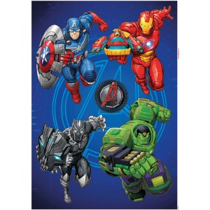 Komar Deko-Sticker Avengers Mech Strike mit Captain America, Iron Man, Black Panther und Hulk.