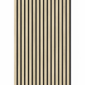 Akustikpaneel Eiche hell mit schwarzem Filz, 240x60 cm. Schallreduzierung für Wand und Decke.
