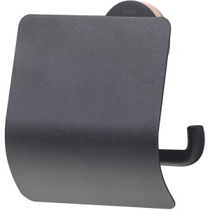 Tiger Toilettenpapierhalter Urban Schwarz mit Deckel, schwenkbar.