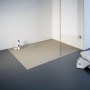 Rechteckige Schulte Duschwanne ExpressPlus 120x75 cm in Sand mit Ablauf und Duschabtrennung.