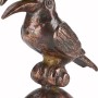 Dekorativer Vogel Dark Wonder in Bronze-Gold, 17,5 cm hoch, für tropisches Flair.