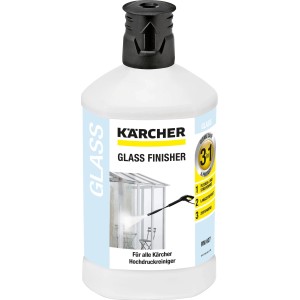 Kärcher Glas Finisher 3in1, 1 Liter Flasche. Reinigungsmittel für streifenfreie Glasflächen.