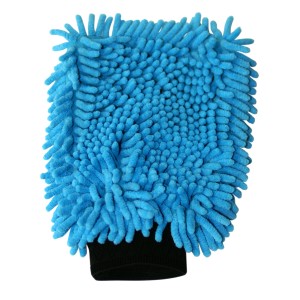 Steuber Mikrofaser Handschuh Duo, blau, für Reinigung und Politur. Ideal für Haushalt, Auto und mehr.