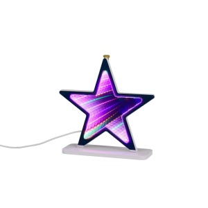 Sternförmige LED-Wandleuchte Etoile mit Multicolor-Effekt und USB-Anschluss.