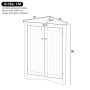 okwish Eckschrank mit 2 Türen 3 Ebenen Lackoberfläche Dreiecksschrank 61.5x80cm Grün_5