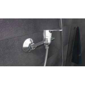 Schütte Duscharmatur Vico Chrom mit Einhebelmischer und Brauseschlauchanschluss.