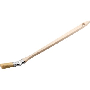 LUX Heizkörperpinsel 25 mm mit Holzgriff und Aufhängeloch für Lackierarbeiten.