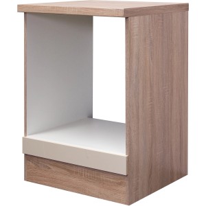 Flex-Well Exclusiv Herdumbauschrank Orlando 60cm Kaschmir Glanz-Sonoma Eiche