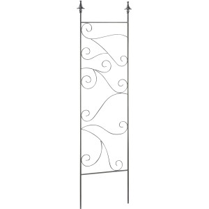 Dunkelgraues Rankgitter Blume aus Eisen, 150cm hoch, für Gartendekoration.