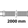 Kirchhoff Spiral-Ablaufschlauch, 2 m, mit Aufhängung, Anschluss 26,4 mm (3/4 Zoll).