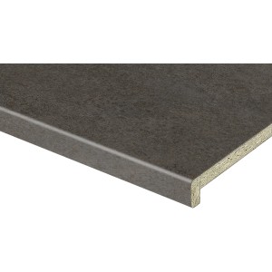 Kaindl Fensterbank Mocca, 30x3,7 cm, mit abgerundeter Kante. Detailansicht.