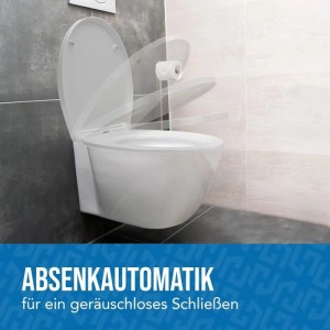 Lion Home WC-Sitz mit Absenkautomatik, Duroplast, bis 150 kg, universell passend.