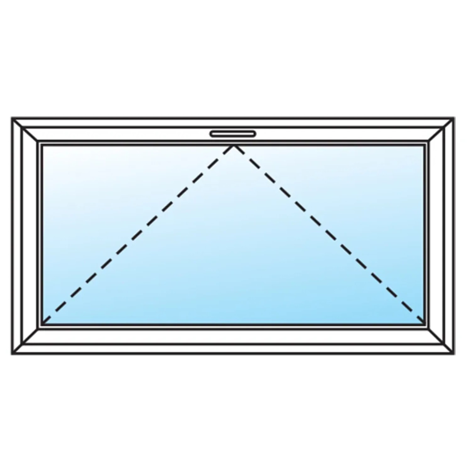 Weißes Kunststoff-Kellerfenster, 45x45 cm, 2-fach Verglasung, Kippfunktion.