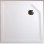 Quadratische, extraflache, weiße Breuer Duschwanne Classic Line, 90x90 cm mit Ablauf.