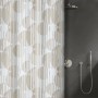 Beiger Spirella Elements Duschvorhang Raio (180x240 cm) mit Kreismuster.