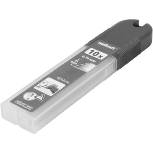 wolfcraft 5 Profi-Abbrechklingen 25 mm im 10er-Pack, sicher verpackt.
