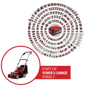 Einhell Akku-Vertikutierer-Lüfter GE-SA 36/35 Li-Solo, Teil der Power X-Change Familie.
